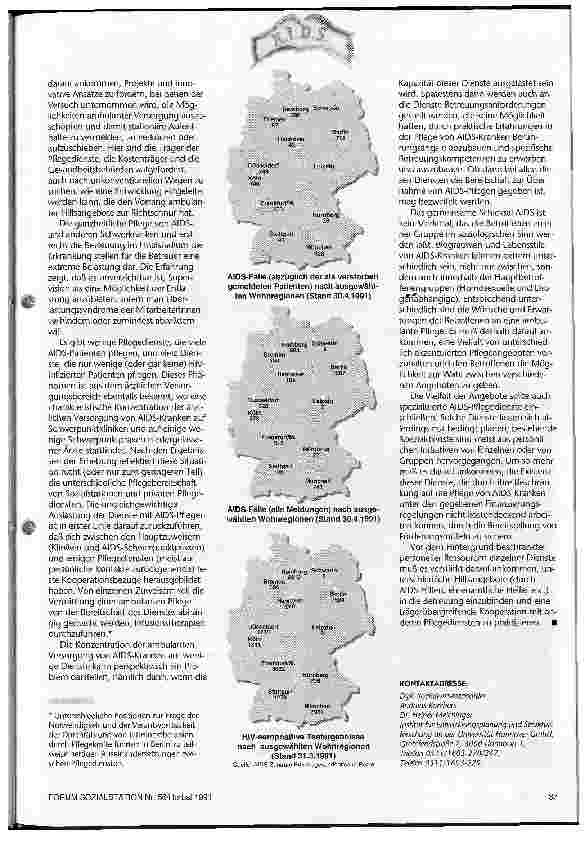 Vorschauseite 6: AIDS-Pflege zu Hause - Zur Versorgungssituation am Beispiel Berlin Auswertung eines Bonner Modellprogramms