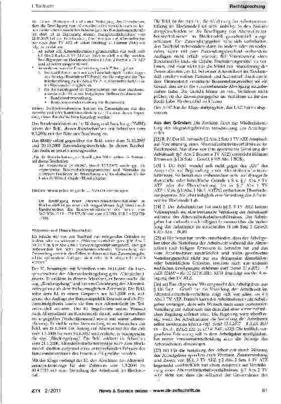 Vorschauseite 2: Tarifkonkurrenz - Günstigkeitsvergleich -SachgruppenTVG§4 Abs. 3; BGB §613a Abs. 1