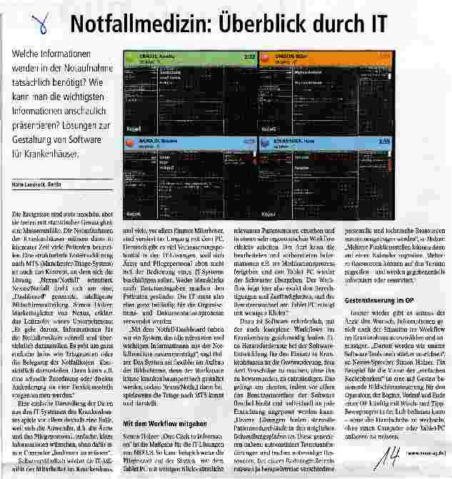 Vorschauseite 1: Notfallmedizin: Überblick durch IT