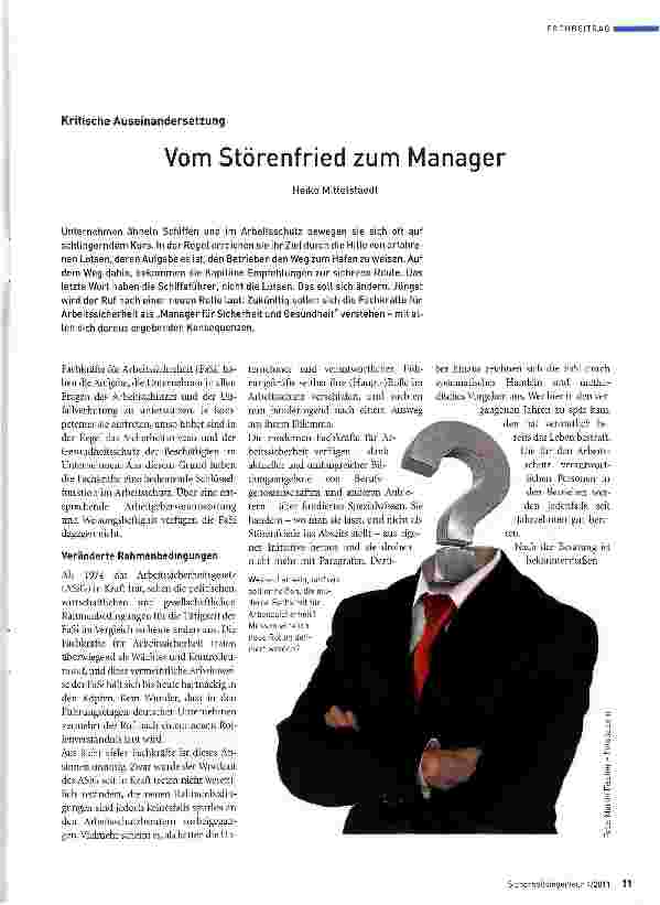 Vorschauseite 1: Kritische AuseinandersetzungVom Störenfried zum Manager