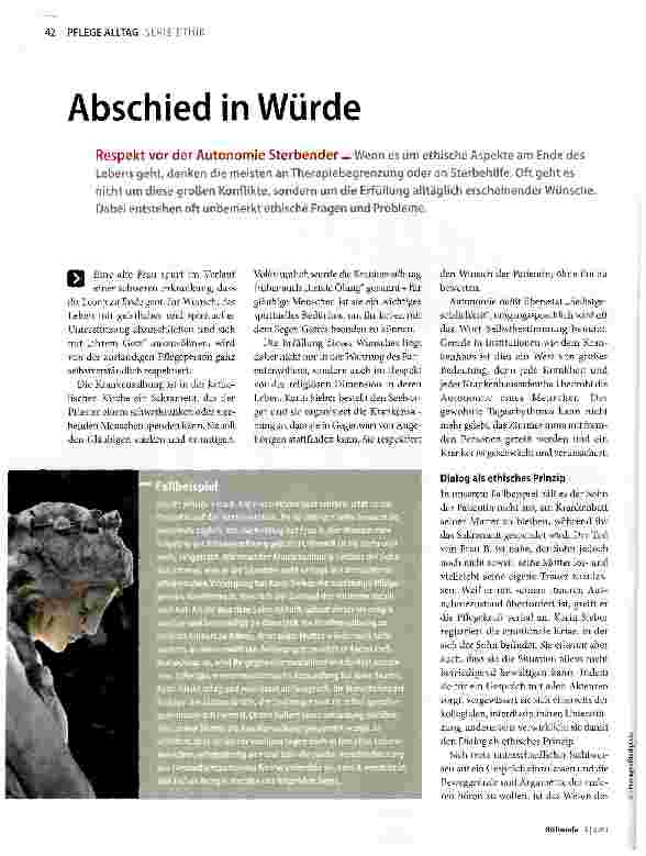 Vorschauseite 1: Abschied in Würde