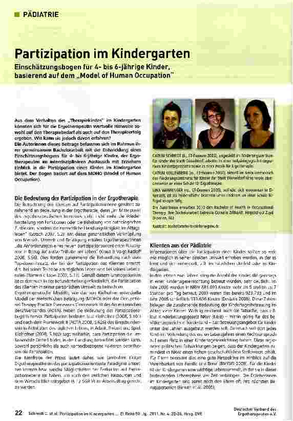 Vorschauseite 1: Partizipation im Kindergarten