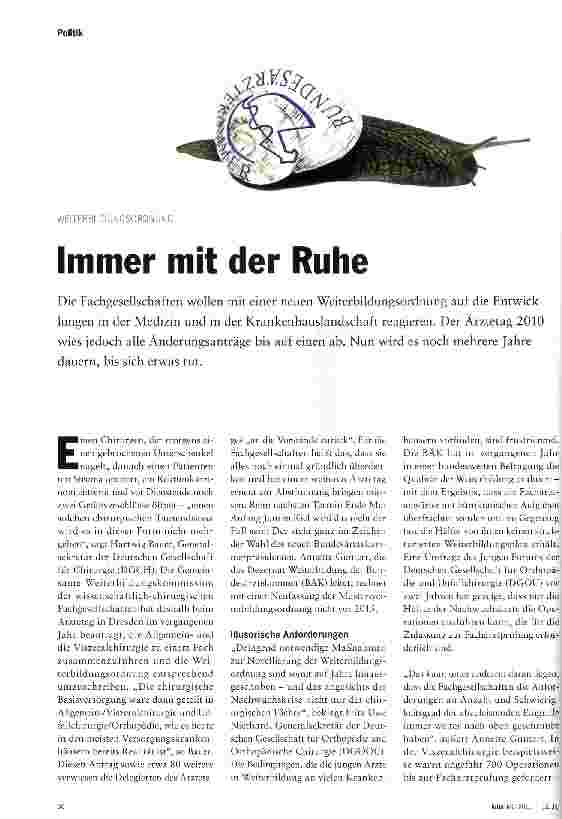 Vorschauseite 1: Immer mit der Ruhe