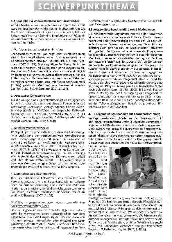 Vorschauseite 4: HARNWEGSINFEKTE Ursachen und Risiken in der Pflegepraxis