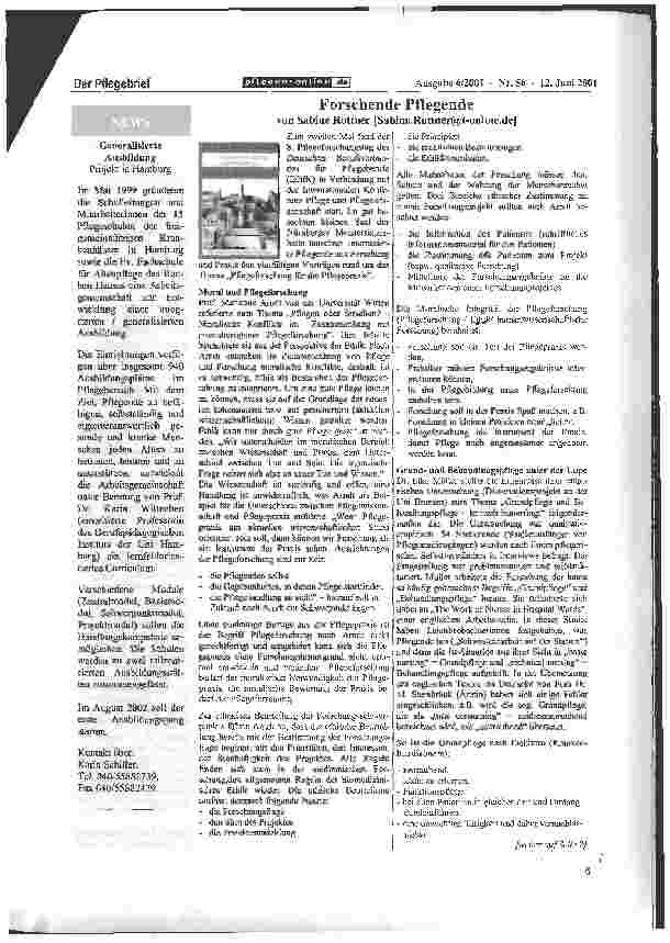 Vorschauseite 1: Forschende Pflegende