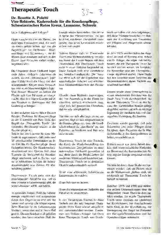 Vorschauseite 1: Therapeutic Touch
