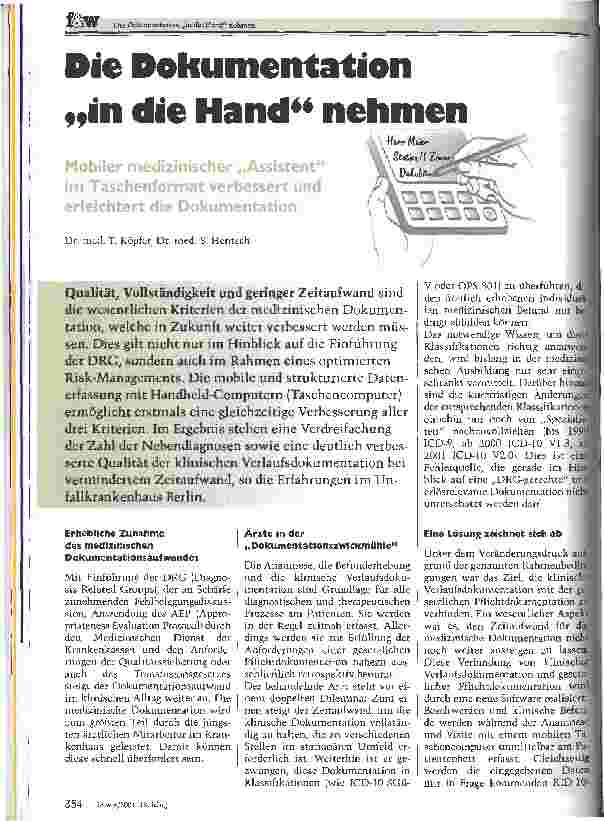 Vorschauseite 1: Die Dokumentation in die Hand nehmen
