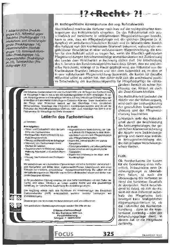 Vorschauseite 5: Besprechung des Rollstuhlurteils