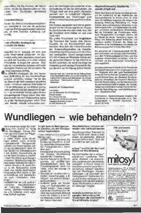 Vorschauseite 2: Maßnahmen des Op. -Personals bei der Operation eines HIV-positiven Patienten