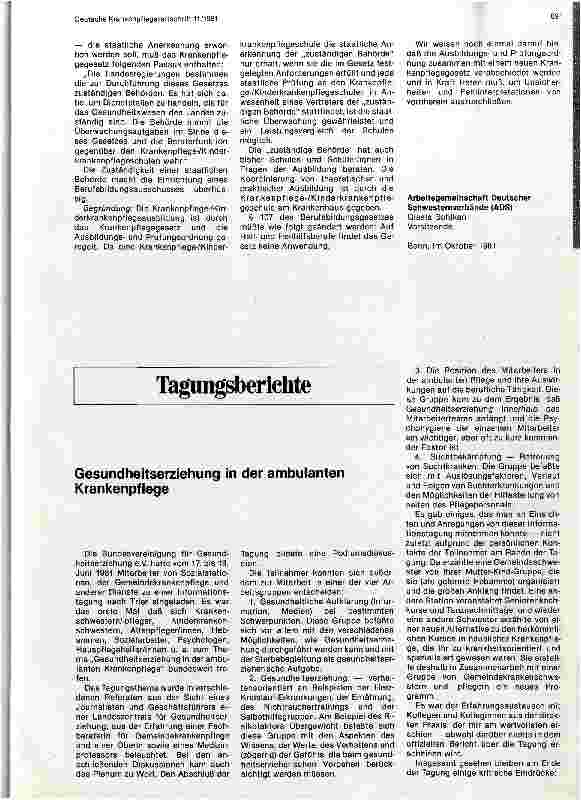 Vorschauseite 2: Diskussion um die Neuordnung der Ausbildung in den Pflegeberufen