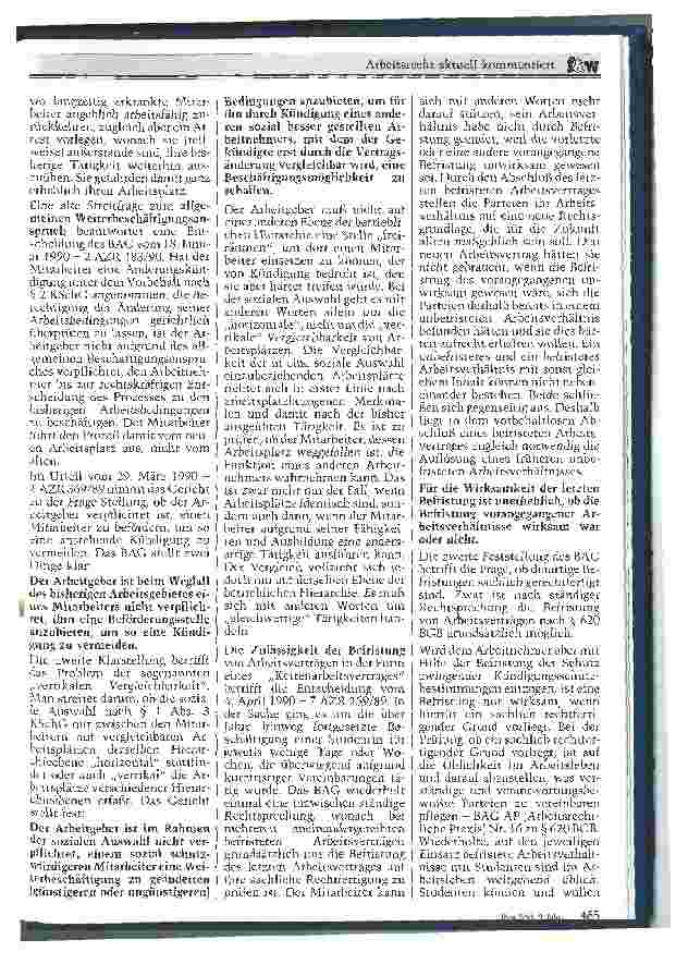 Vorschauseite 2: Die Rechtsprechung des Bundesarbeitsgerichtes im Jahr 1990
