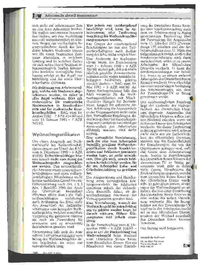 Vorschauseite 3: Die Rechtsprechung des Bundesarbeitsgerichtes im Jahr 1990