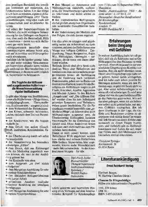 Vorschauseite 3: Supervision - Hilfe zum Leben, Hilfe zum Arbeiten