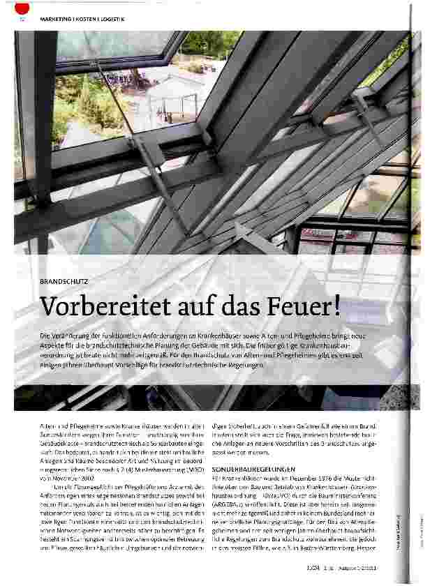 Vorschauseite 1: BRANDSCHUTZVorbereitet auf das Feuer!