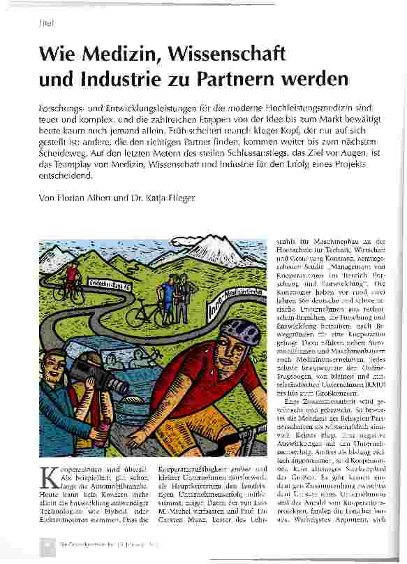Vorschauseite 1: Wie Medizin, Wissenschaft und Industrie zu Partnern werden