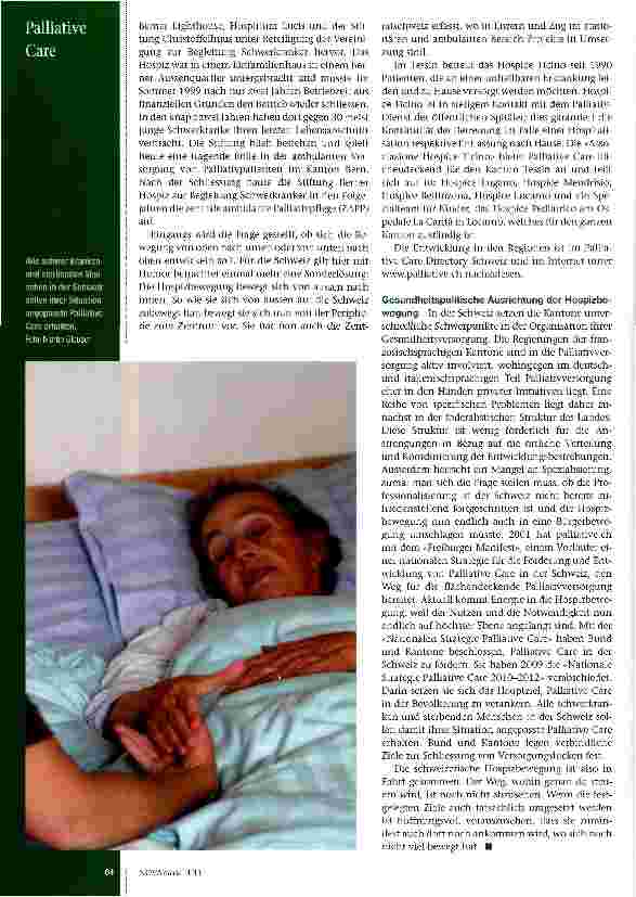 Vorschauseite 3: Die Hospizbewegung in der Schweiz