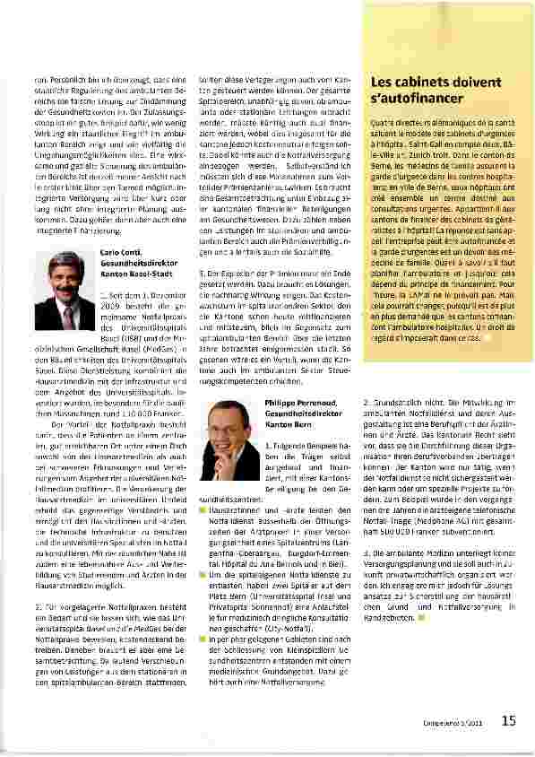 Vorschauseite 2: «Notfallpraxen sind gut - aber sie müssen selbsttragend sein»