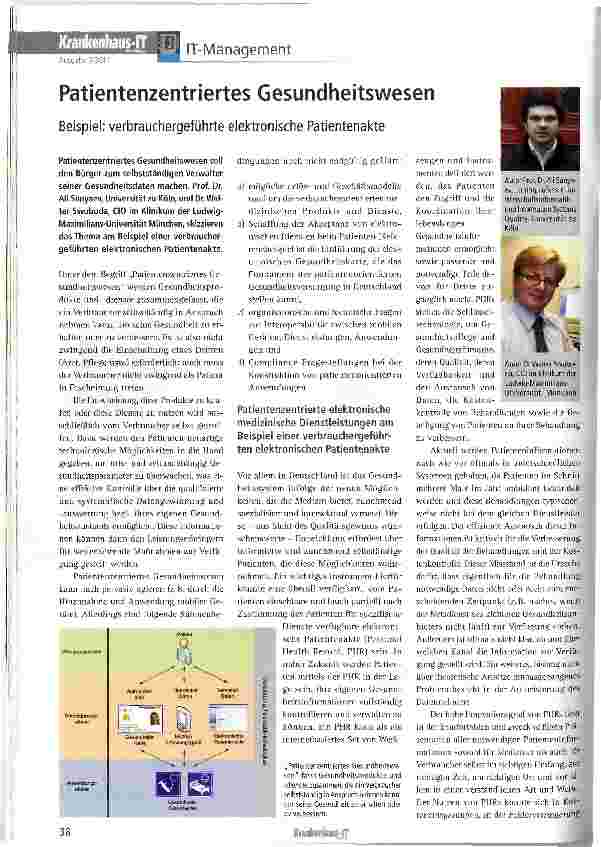 Vorschauseite 1: Patientenzentriertes Gesundheitswesen