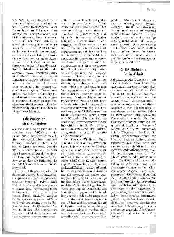 Vorschauseite 2: Sollte Schwester Agnes selbstständiger werden?
