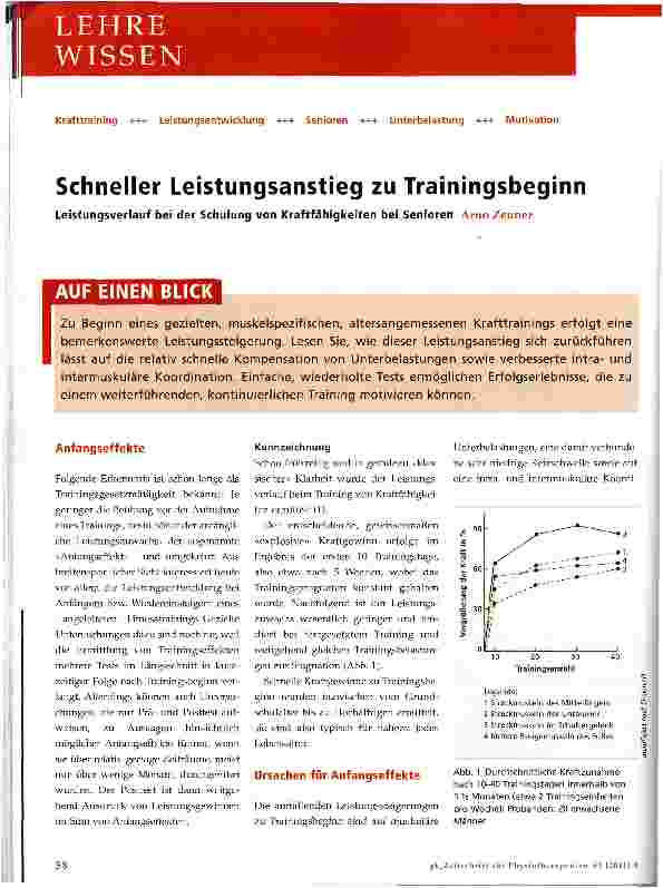 Vorschauseite 1: Schneller Leistungsanstieg zu Trainingsbeginn