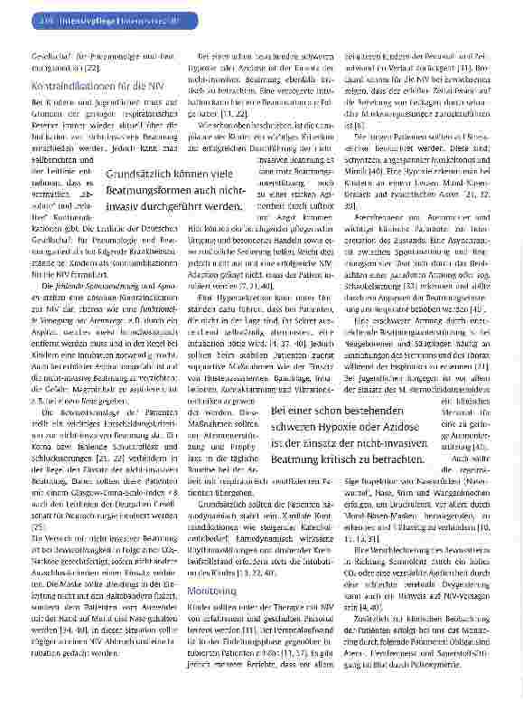 Vorschauseite 3: Nicht-invasive Beatmung (NIV) von Kindern und Jugendlichen auf einer interdisziplinären Kinderintensivstation