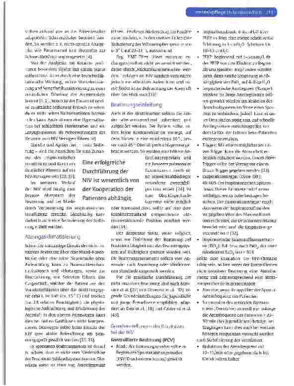 Vorschauseite 6: Nicht-invasive Beatmung (NIV) von Kindern und Jugendlichen auf einer interdisziplinären Kinderintensivstation