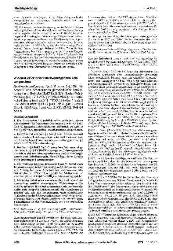 Vorschauseite 3: Zulage wegen Übertragung einer höherwerti-gen Tätigkeit - Auswirkungen allgemeiner TariferhöhungenTV-L § 14 Abs. 1 und Abs. 3, § 17 Abs. 4; TVÜ-Län-der§6Abs. 4, §18 Abs. 1