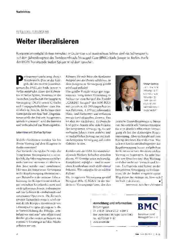 Vorschauseite 1: Weiter liberalisieren