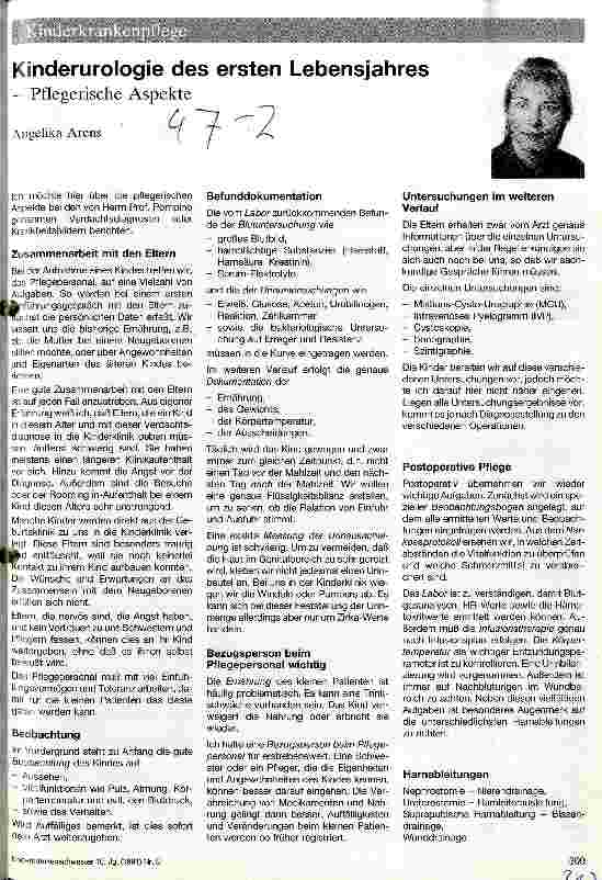 Vorschauseite 1: Kinderurologie des ersten Lebensjahres