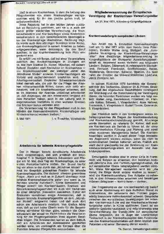 Vorschauseite 6: 6. Deutscher Krankenhaustag vom 11. bis 14. Mai 1971 in Stuttgart