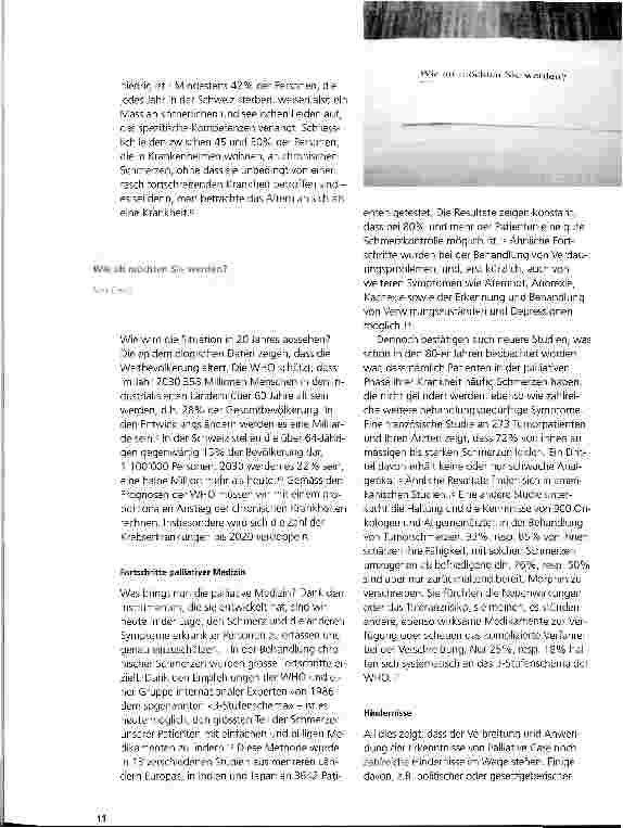 Vorschauseite 2: Palliative Care aus der Sicht der Medizin