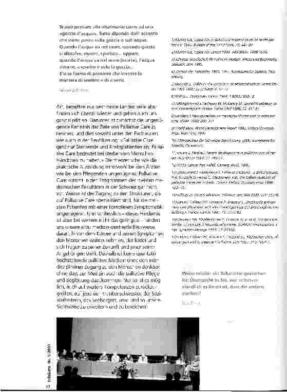 Vorschauseite 3: Palliative Care aus der Sicht der Medizin