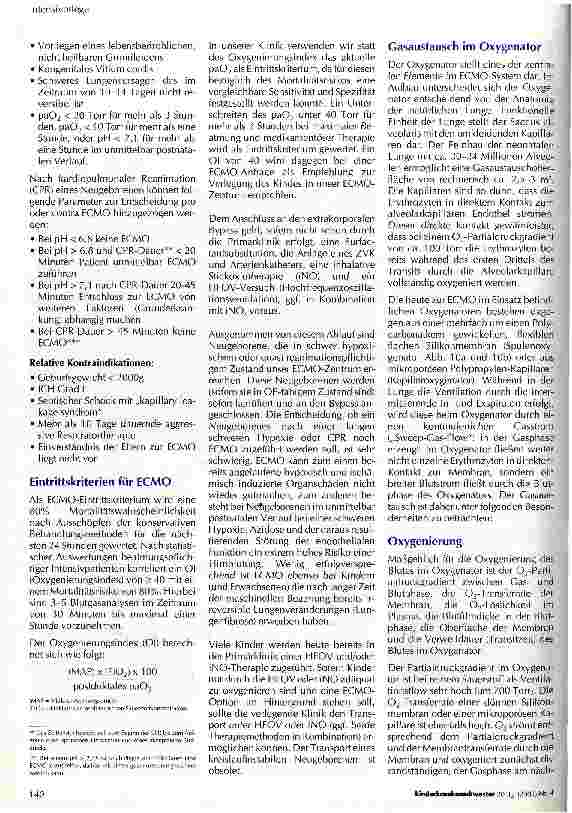 Vorschauseite 6: Extrakorporale Membranoxygenierung (ECMO) beim Neugeborenen