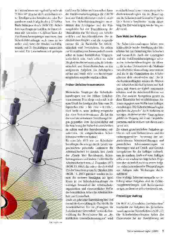 Vorschauseite 2: Stellung des SicherheitsbeauftragtenWichtige Schlüsselrolle