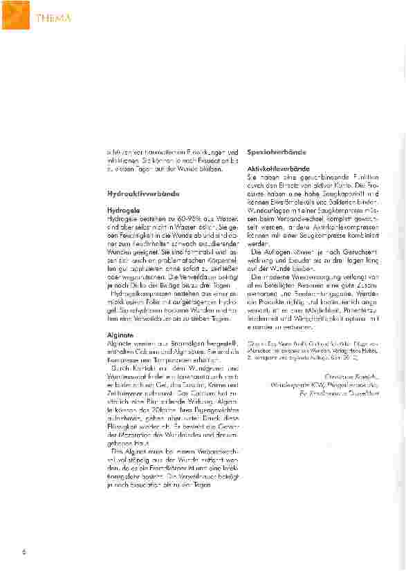 Vorschauseite 4: WUNDHEILUNG UND WUNDMANACEMENTWundmanagement in Einrichtungen des Gesundheitswesens