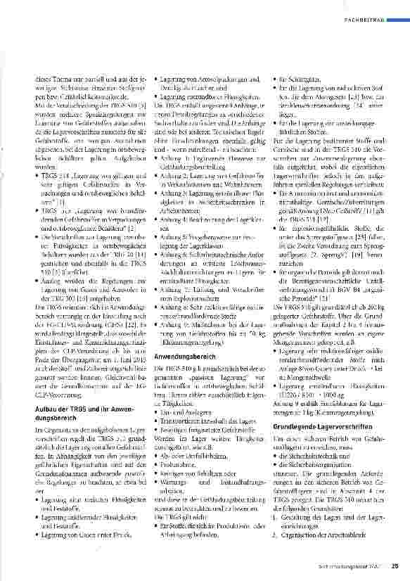 Vorschauseite 2: Lagerung von Gefahrstoffen