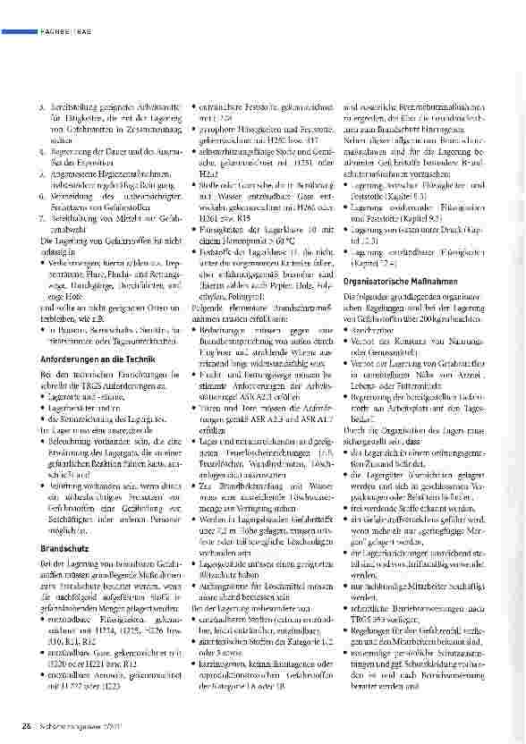 Vorschauseite 3: Lagerung von Gefahrstoffen