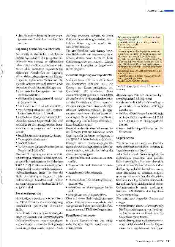 Vorschauseite 4: Lagerung von Gefahrstoffen
