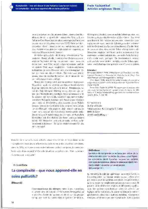 Vorschauseite 3: Komplexität - was wir davon in der Palliative Care lernen können