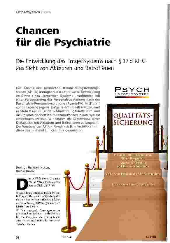 Vorschauseite 1: Chancen für die Psychiatrie