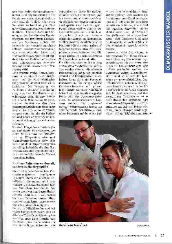 Vorschauseite 2: Alternde Patienten, alternde Belegschaft