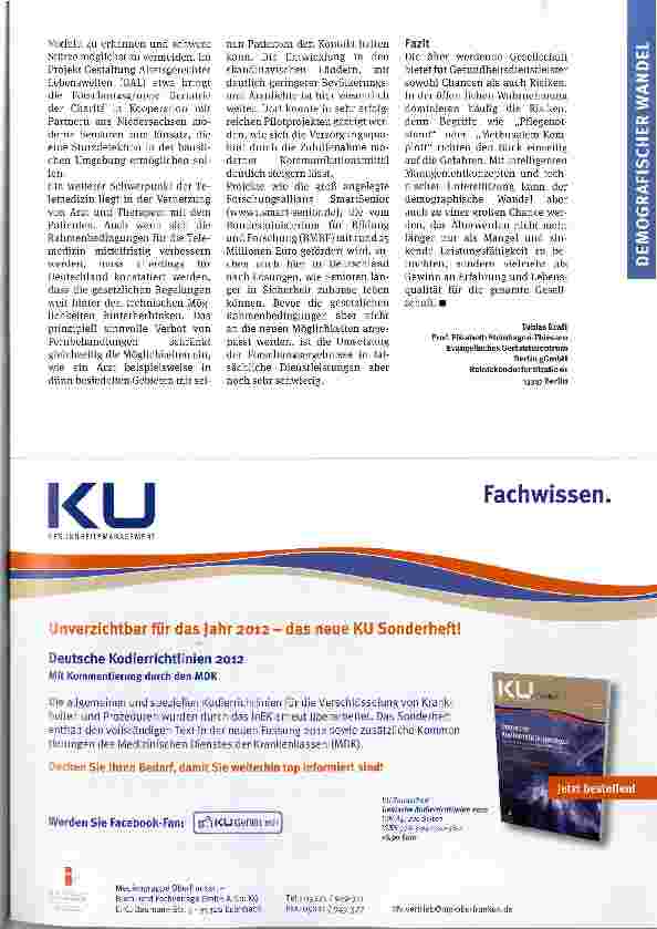 Vorschauseite 4: Alternde Patienten, alternde Belegschaft