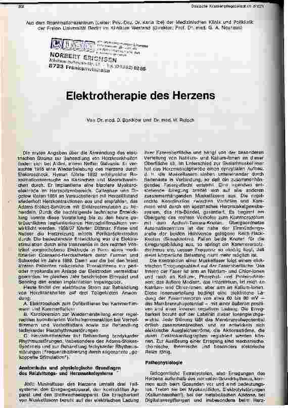 Vorschauseite 1: Elektrotherapie des Herzens