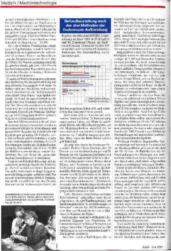Vorschauseite 3: Viele Keime, viel Risiko? Mangelhafte Hygiene in der Endoskopie