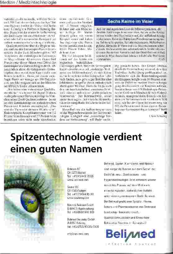 Vorschauseite 5: Viele Keime, viel Risiko? Mangelhafte Hygiene in der Endoskopie