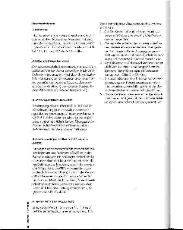 Vorschauseite 3: Stichwort Euthanasie