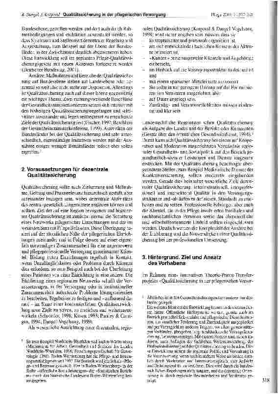 Vorschauseite 2: Qualitätssicherung in der pflegerischen Versorgung - Ansatz und Implementation eines berufeund institutionenübergreifenden Qualitätssicherungsprojekts