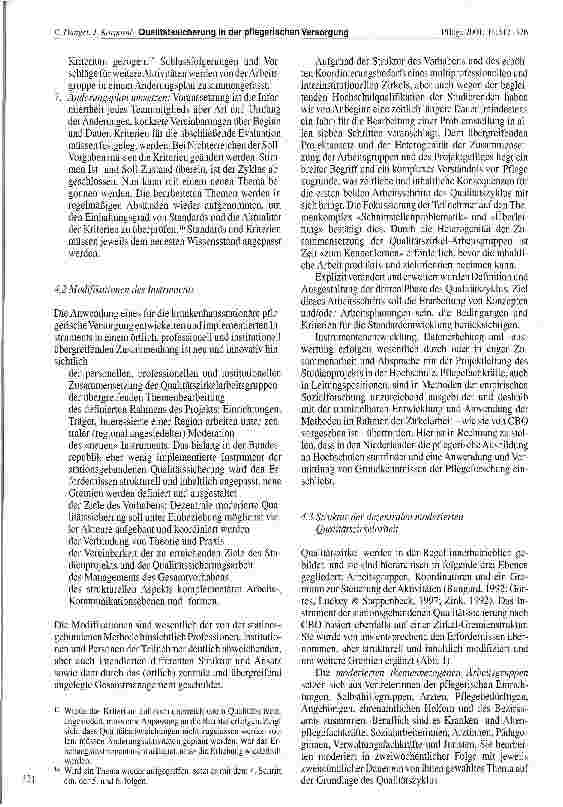 Vorschauseite 5: Qualitätssicherung in der pflegerischen Versorgung - Ansatz und Implementation eines berufeund institutionenübergreifenden Qualitätssicherungsprojekts