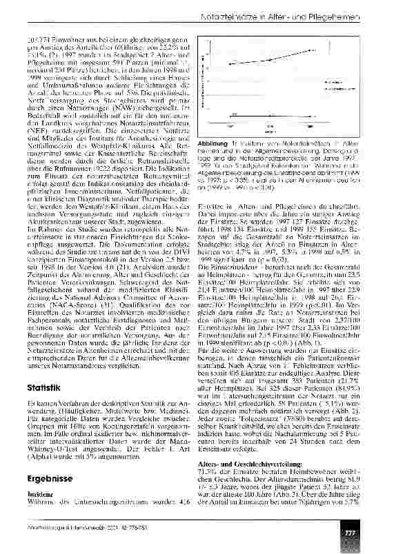 Vorschauseite 2: Analyse von Notarzteinsätzen in Altenund Pflegeheimen