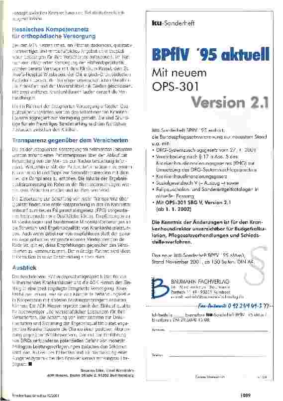 Vorschauseite 4: Behandlung mit 10-Jahres-Garantie AOK-Projekt zur intergrierten Versorgung in Hessen